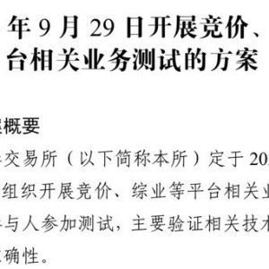 今日上交所全网测试！划重点：集中申报大量订单时 验证竞价处理平稳运行