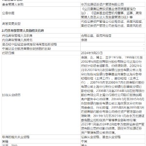 申万宏源证券资产管理孙兆军离任 总经理袁锦代任合规总监、首席风险官职务