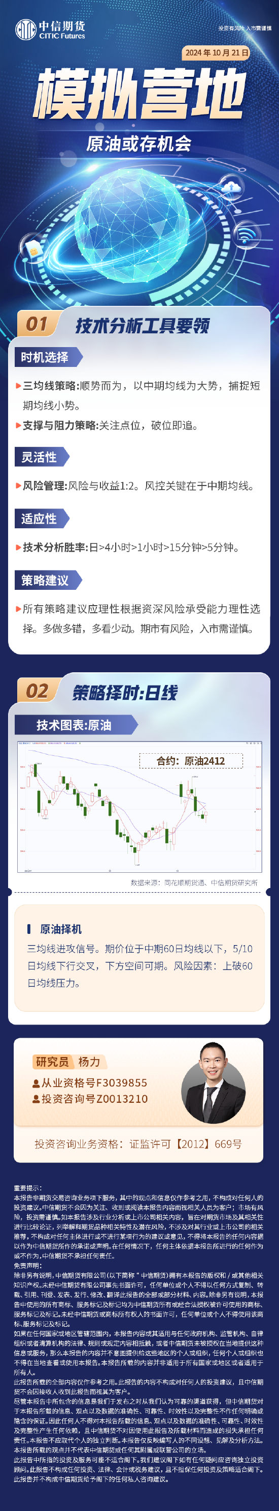 中信期货模拟营地：原油或存机会